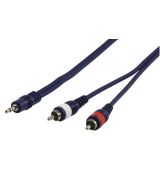 HQ M-240/1,5 - kabel Jack 3.5 stereo > 2x Cinch M, 3m