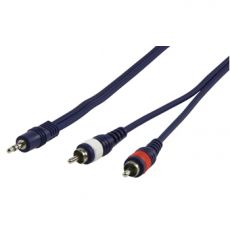 HQ M-240/1,5 - kabel Jack 3.5 stereo > 2x Cinch M, 3m